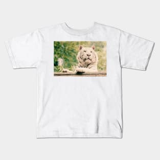 White Tiger (Vintage) Kids T-Shirt